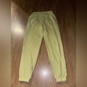Forever 21 Pastel Yellow Jogger Sweatpants